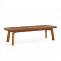 Panca 120 x 40 x 45 cm in legno e rattan marrone - seduta stile naturale