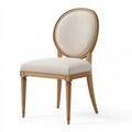 Sedia da pranzo 50 x 55 x 95 cm in legno beige con rivestimento in tessuto stile classico